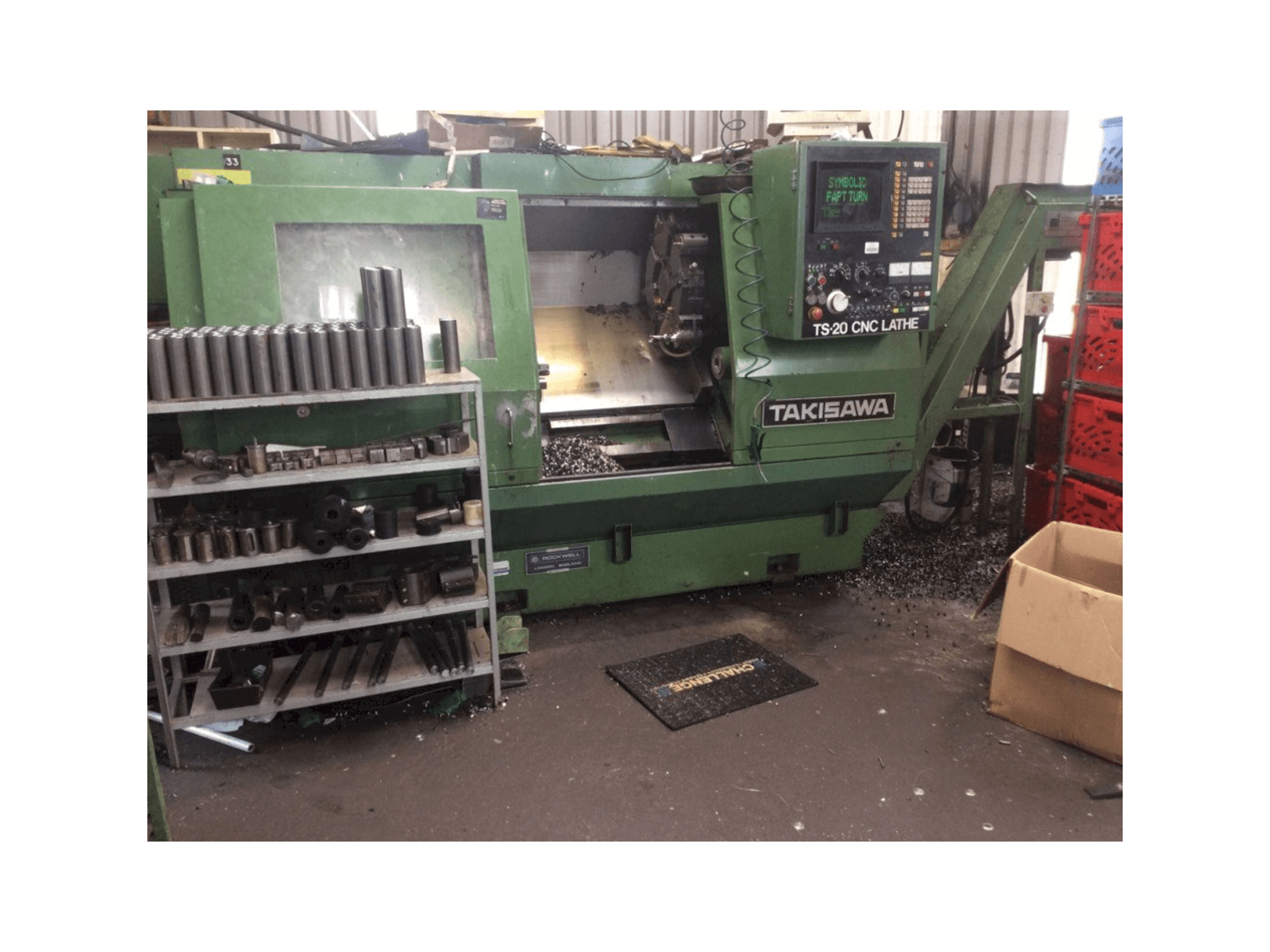 Takisawa TS-20-maskinen framifrån