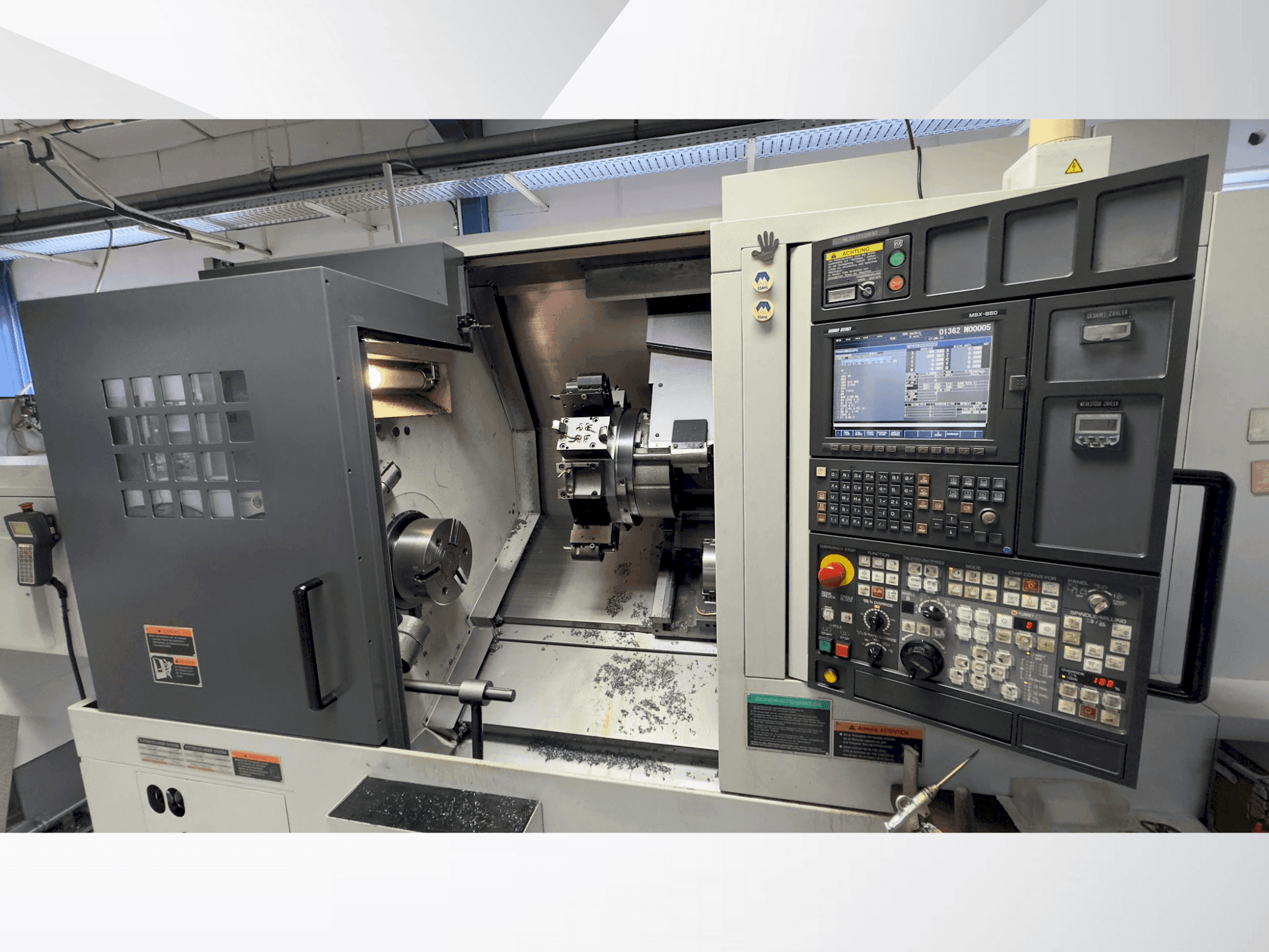 MORI SEIKI NL 2500 SY/700-maskinen framifrån
