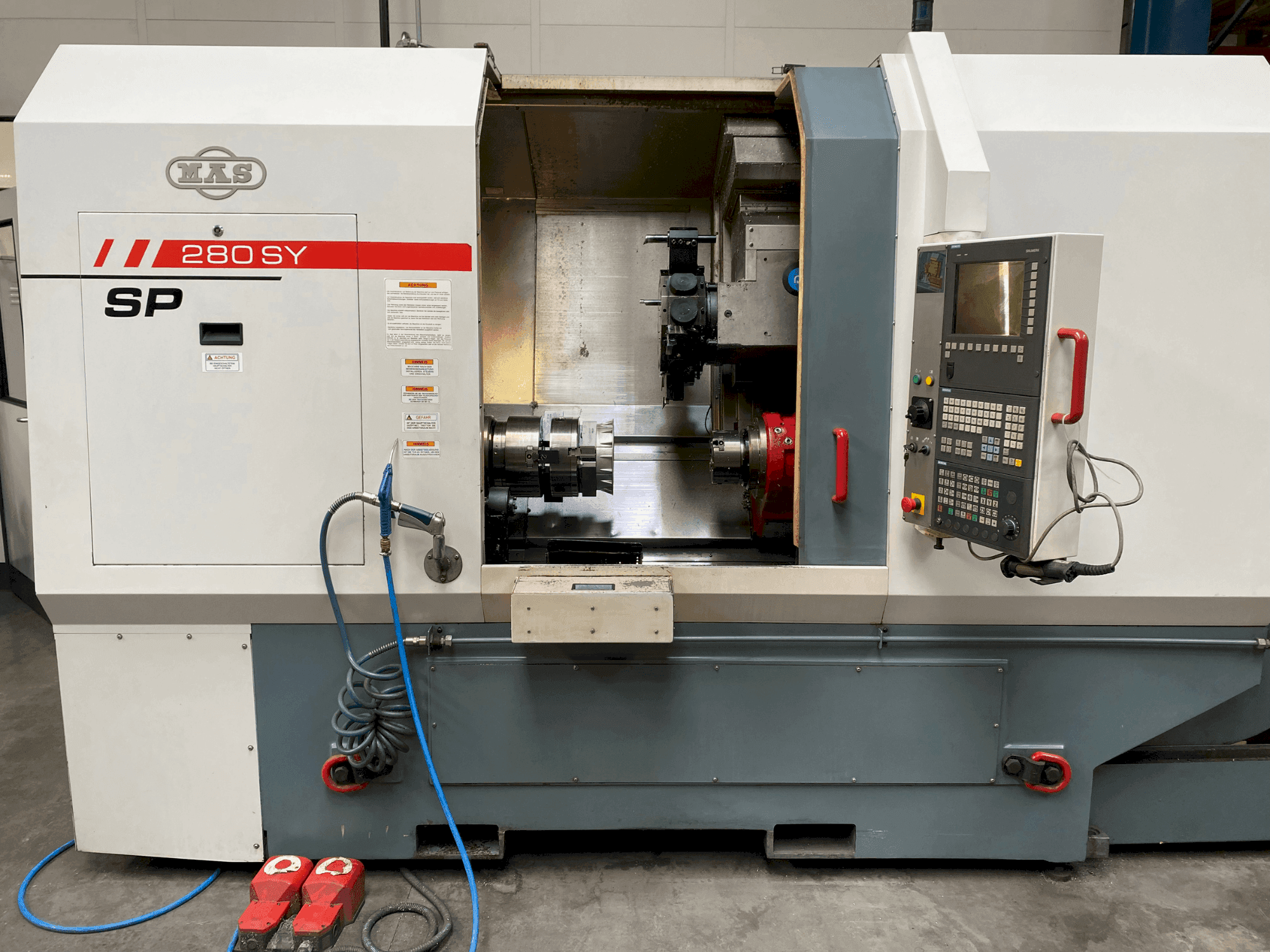 MAS SP280 SY-maskinen framifrån