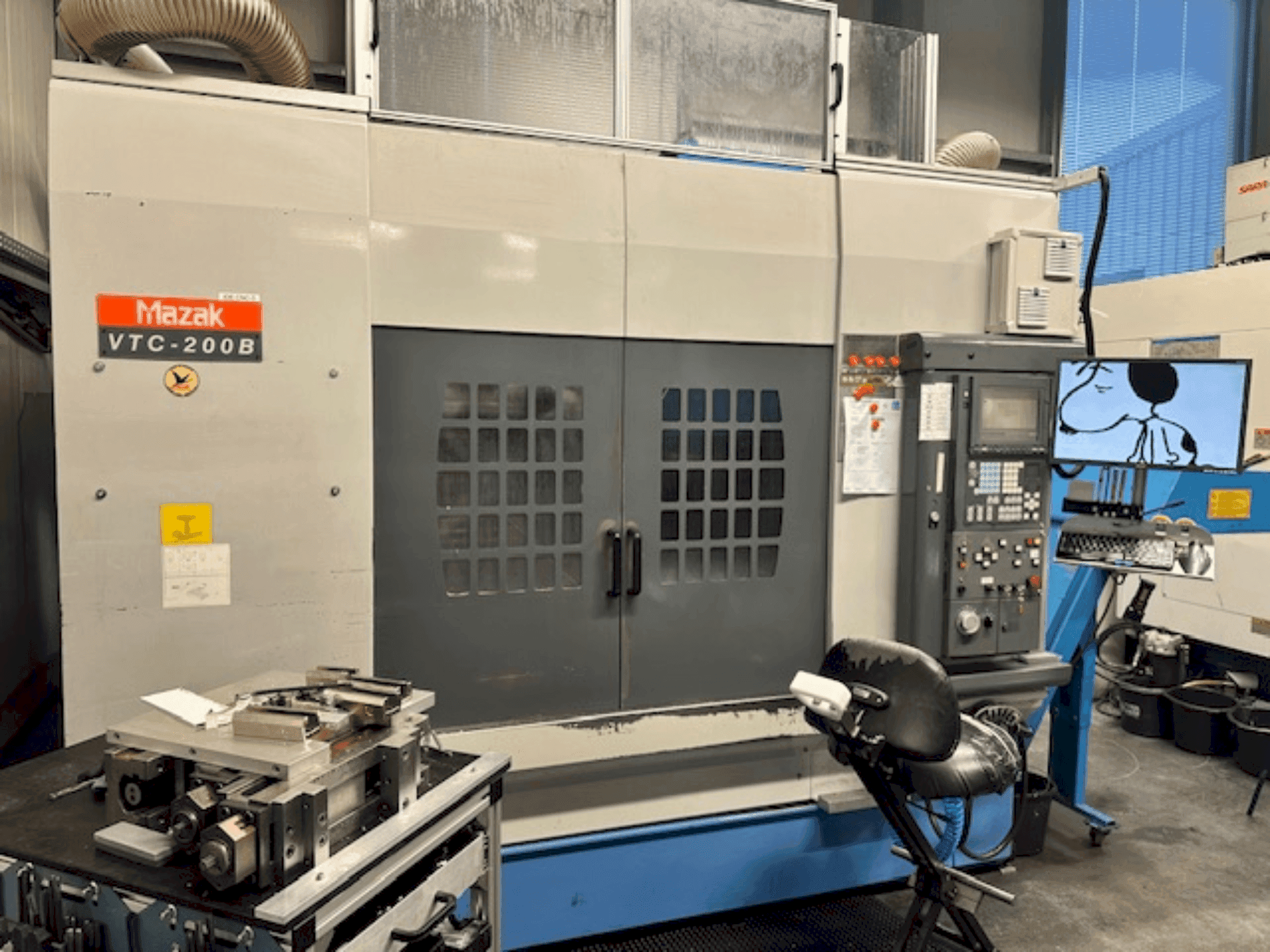 Mazak VTV-200B-maskinen framifrån