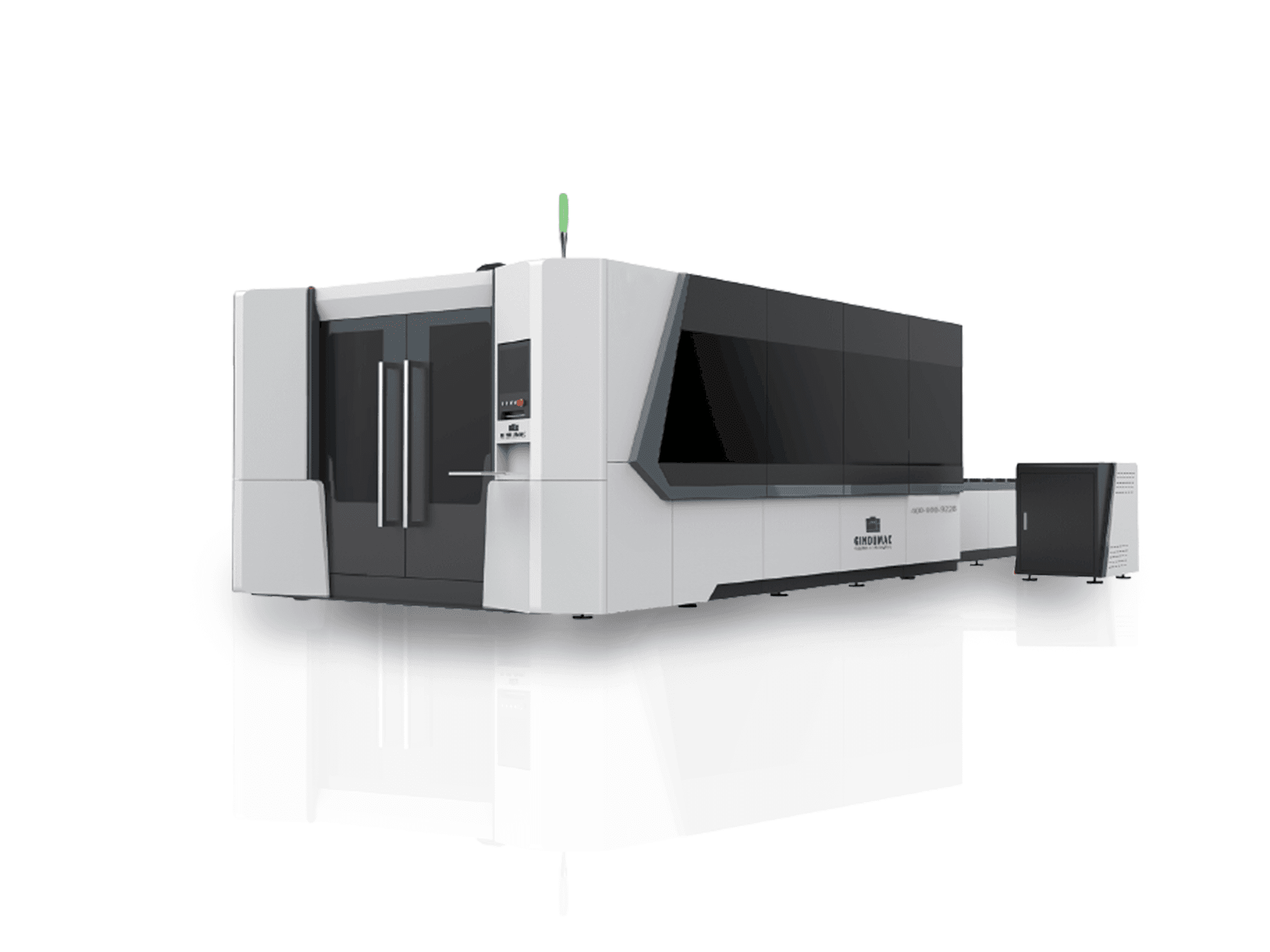 GINDUMAC-maskinen sedd från högerEDGE 3015-1500SF