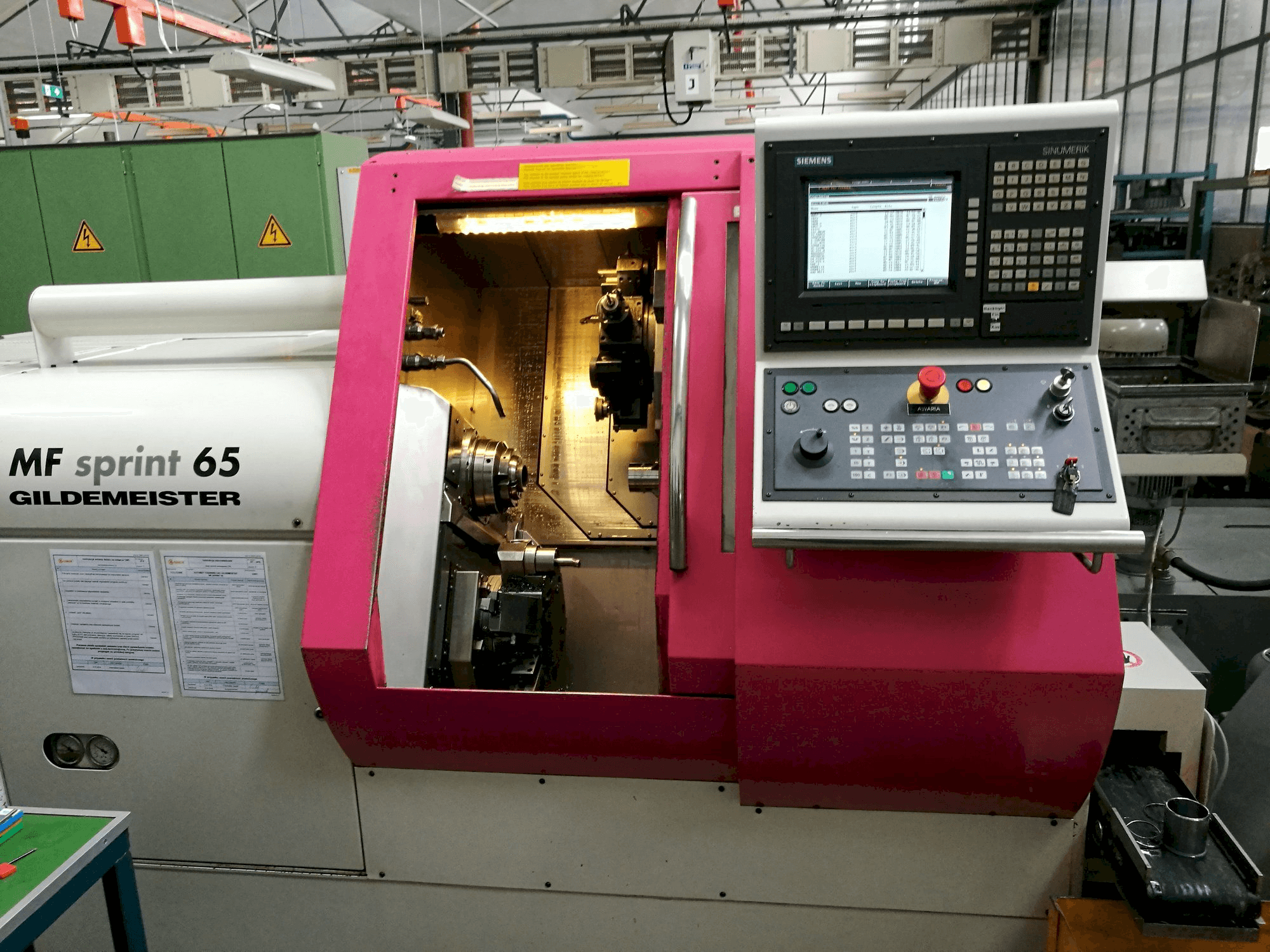 Gildemeister MF Sprint 65-maskinen framifrån