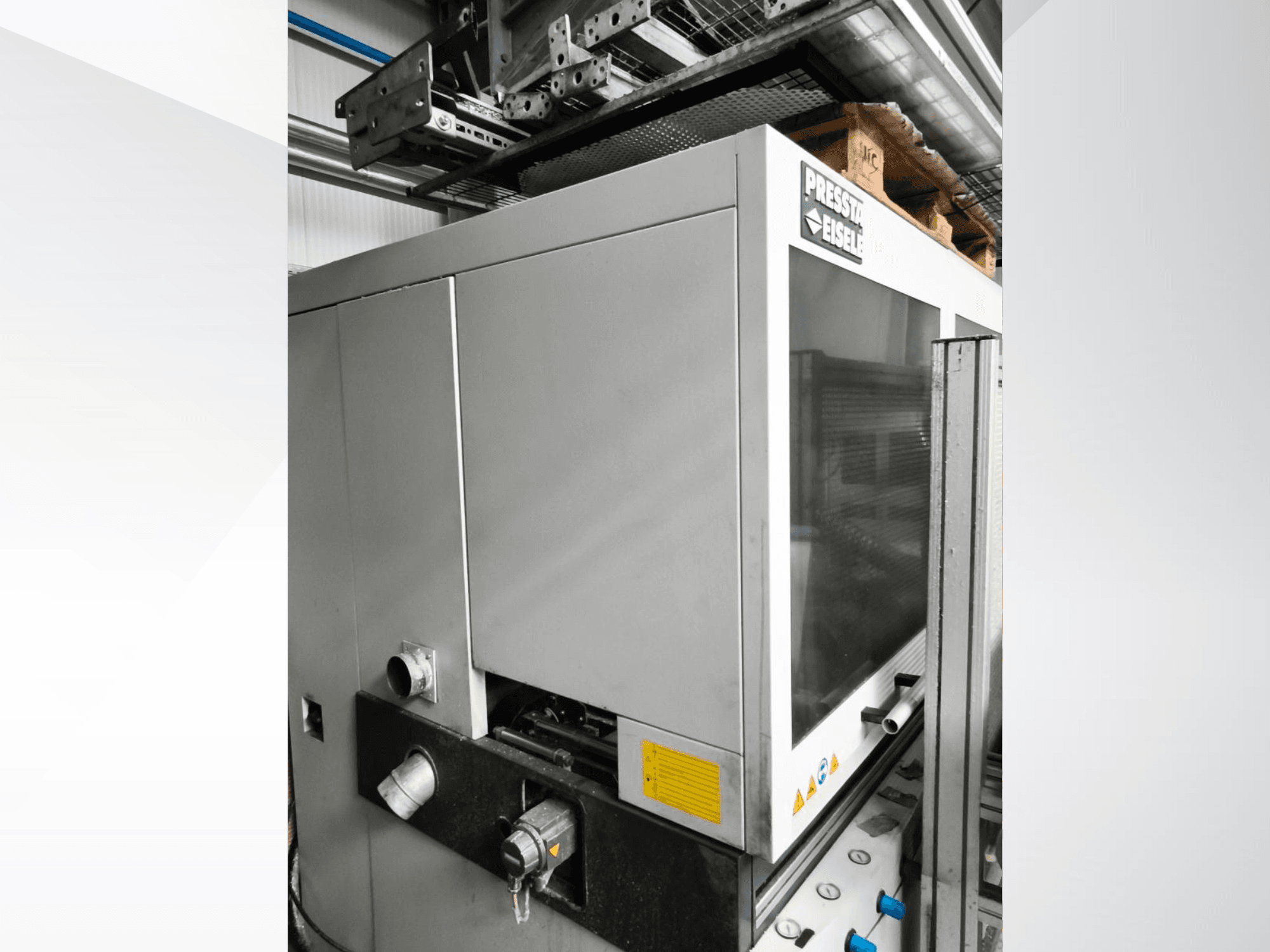 Metallcirkelsåg PRESSTA EISELE Profilma 400 V, sidovy som visar kontrollpanelen och mekaniska detaljer.