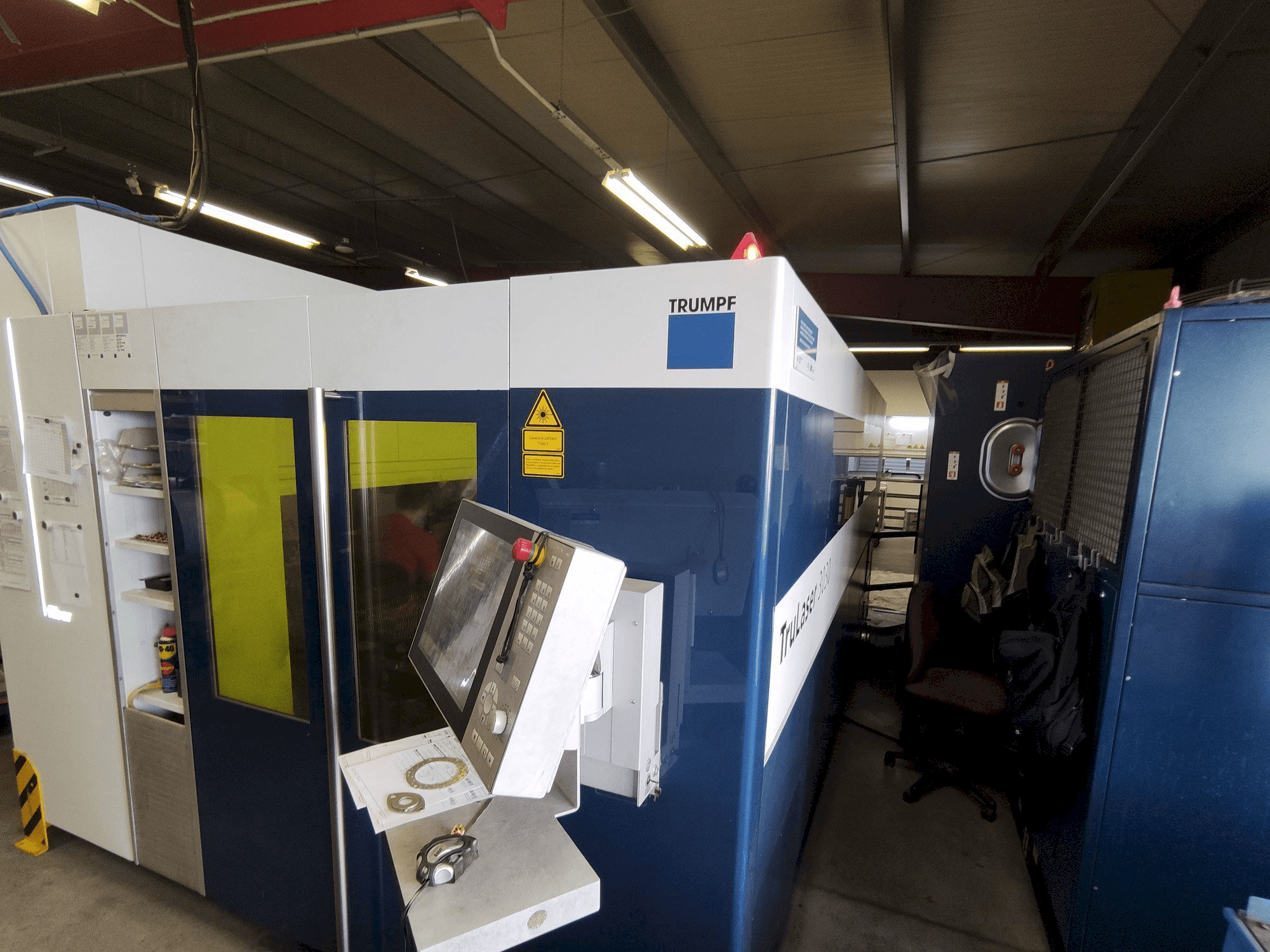 Trumpf TruLaser 3030 Fiber-maskinen framifrån
