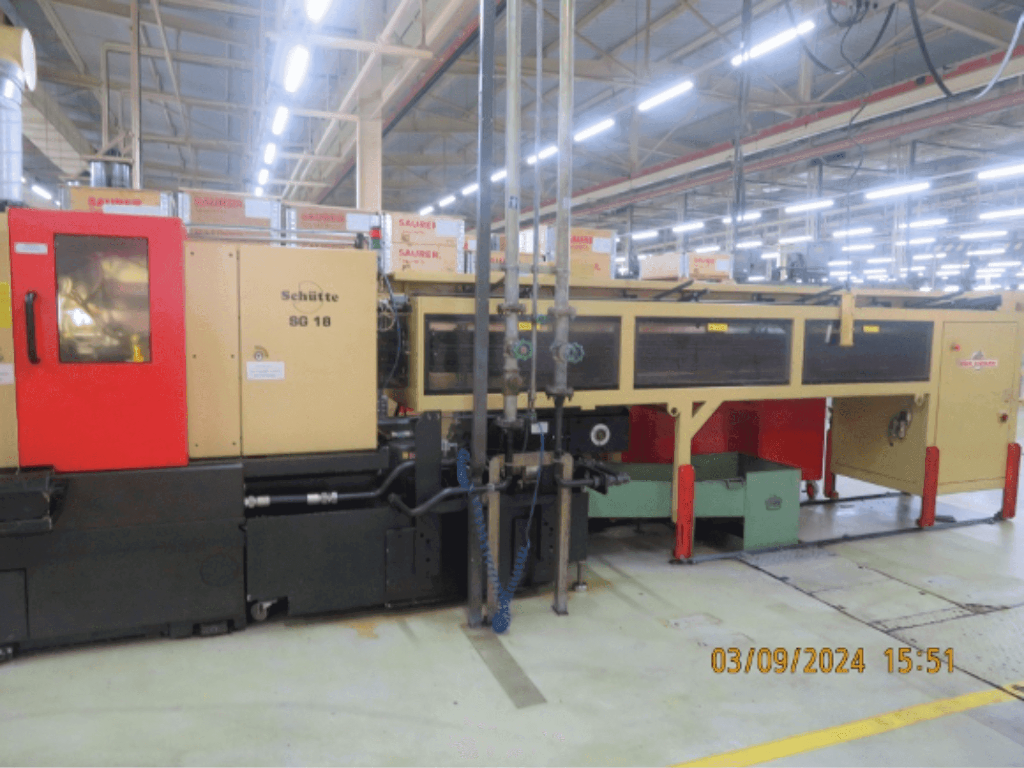 Schütte SG18-maskinen framifrån