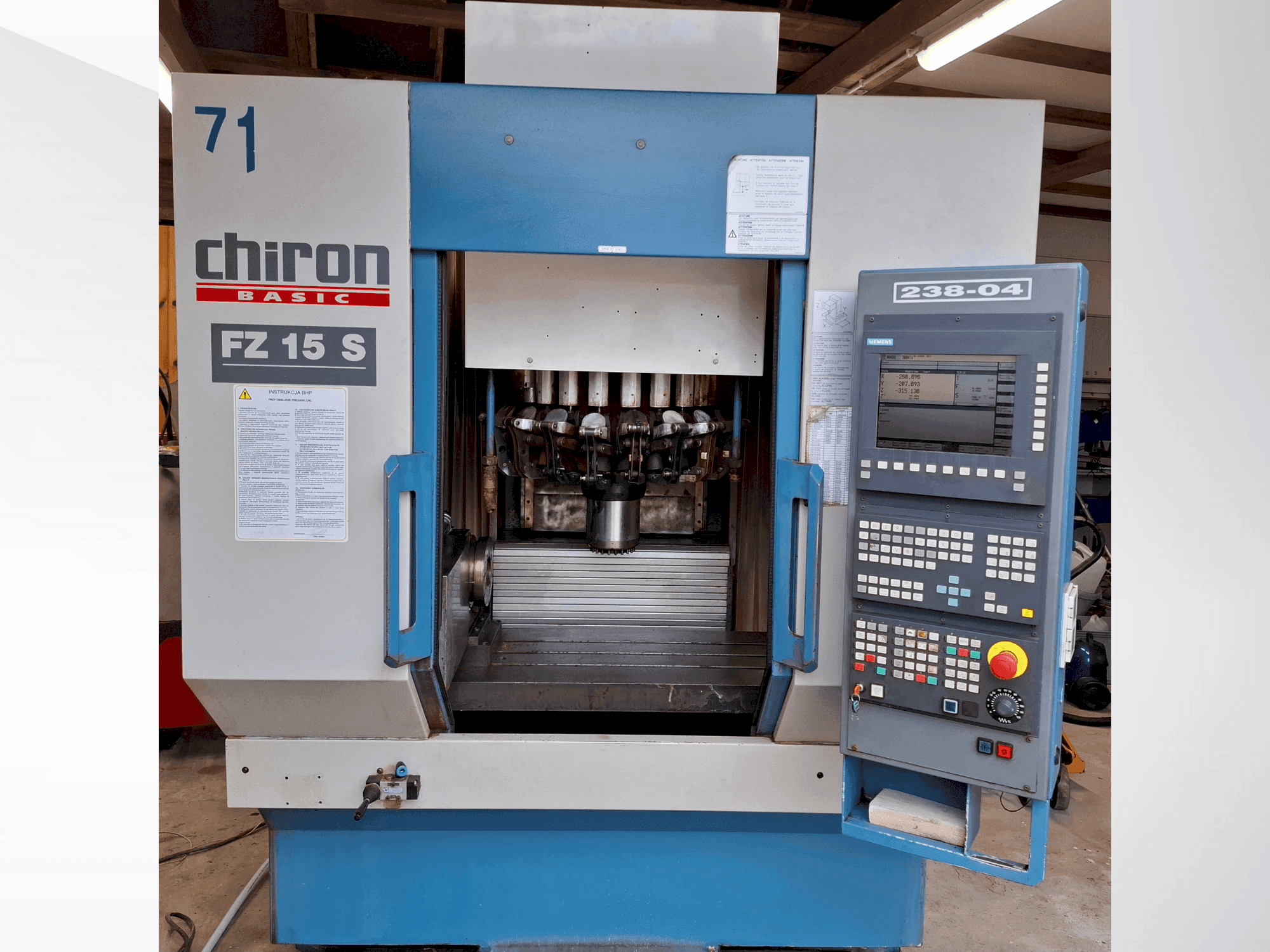 CHIRON FZ 15 S-maskinen framifrån