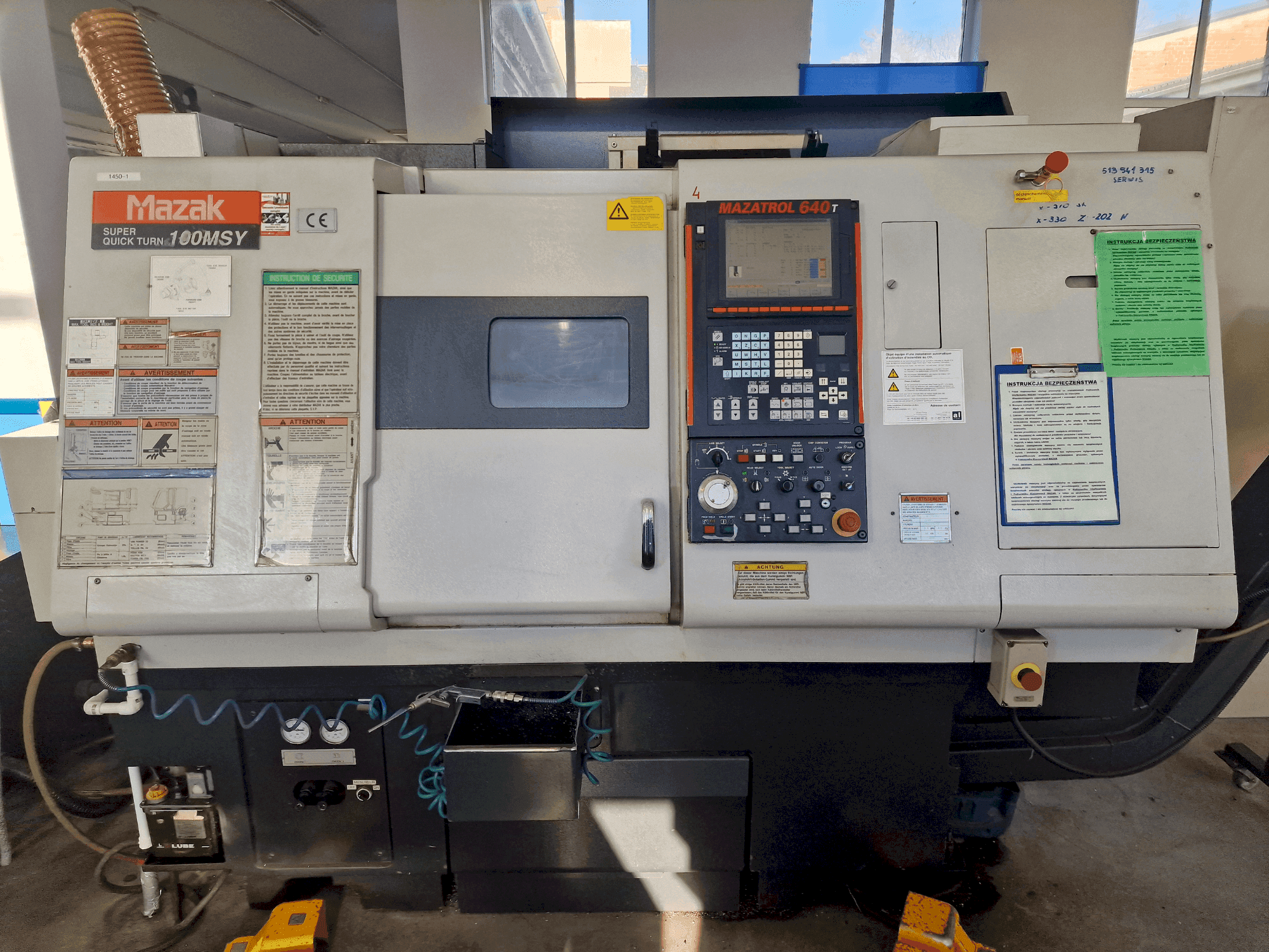 Mazak SQT-100MSY-maskinen framifrån