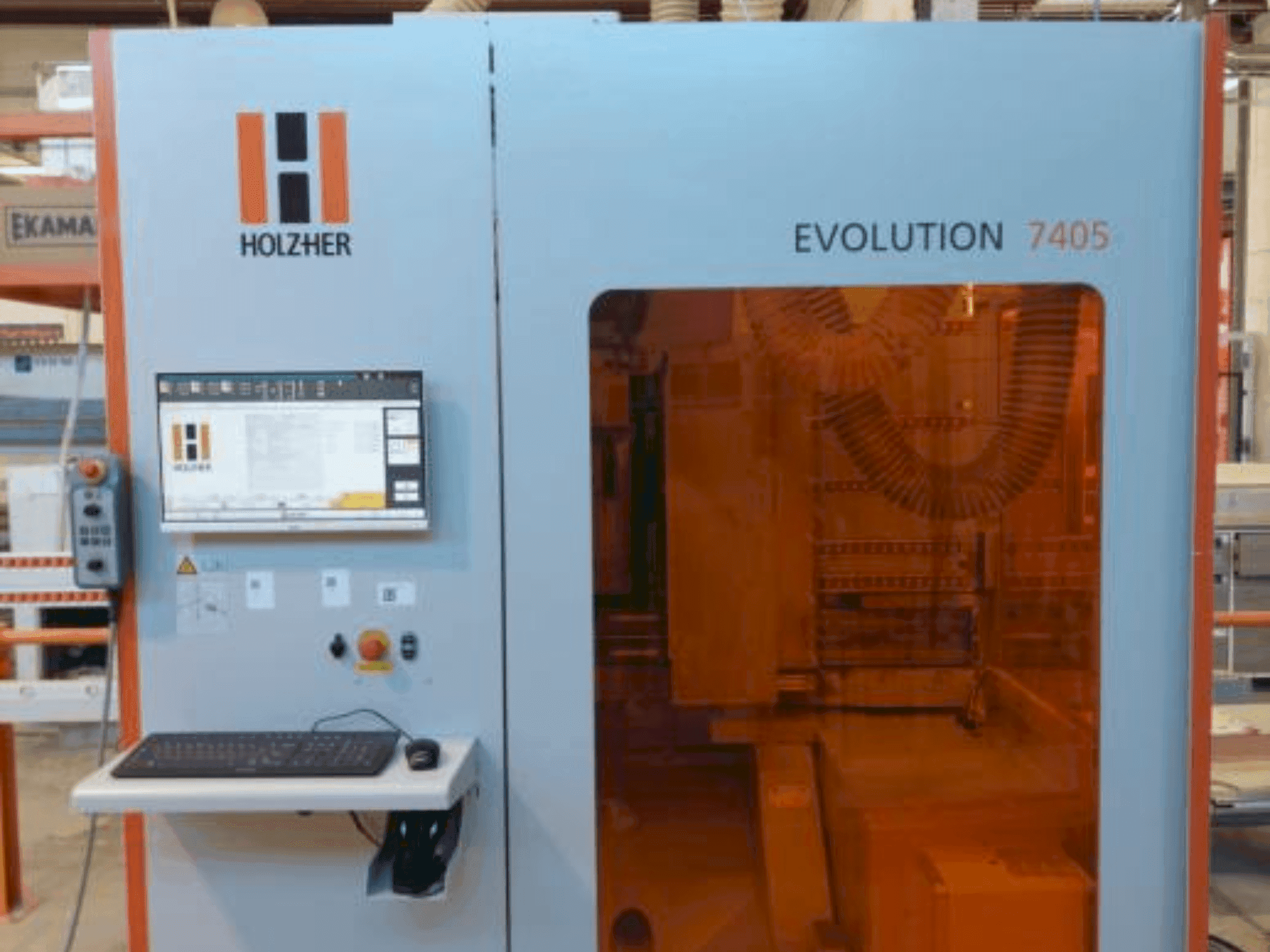 HOLZHER Evolution 7405-maskinen framifrån