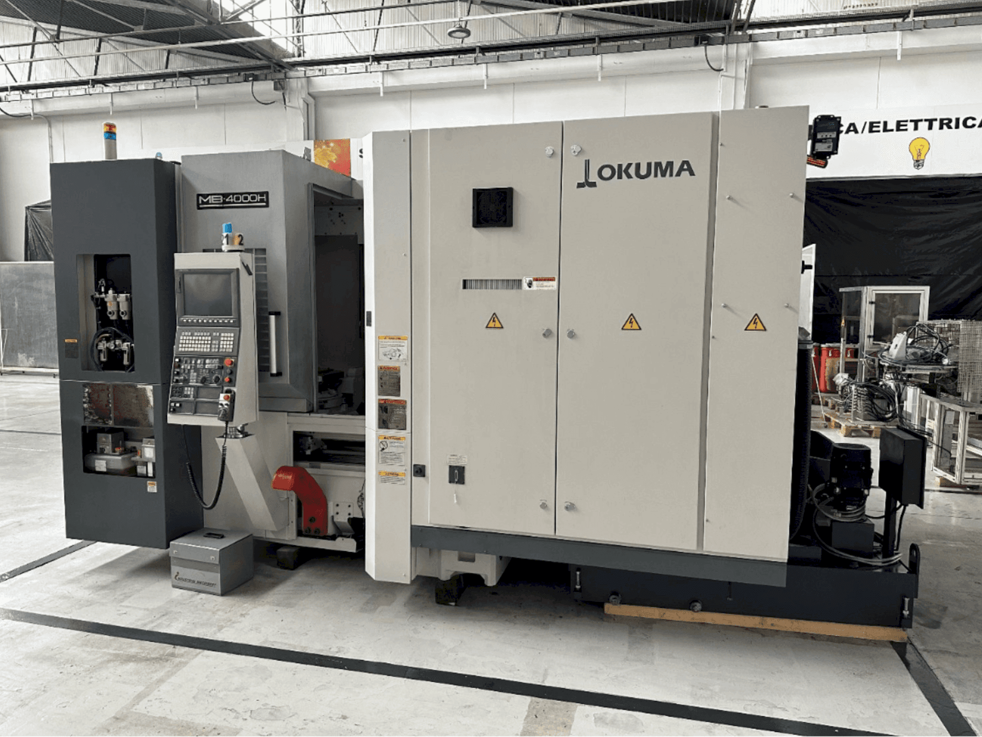Okuma MB 4000 H-maskinen framifrån