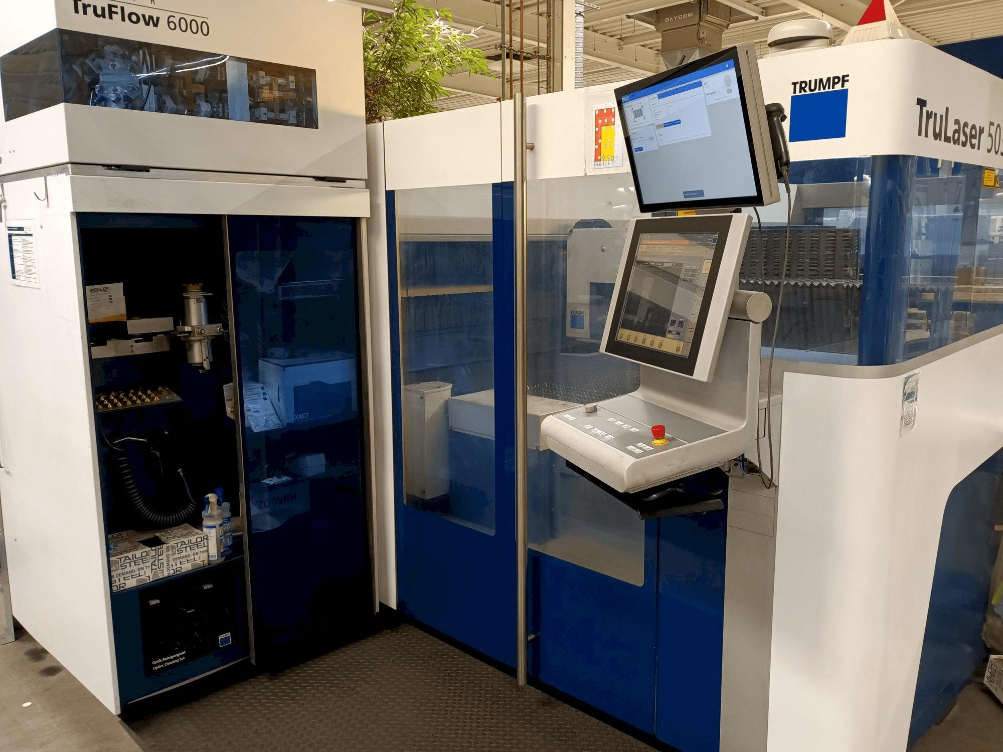 TRUMPF TruLaser 5030 6,0kW Co2 + LiftMaster-maskinen framifrån