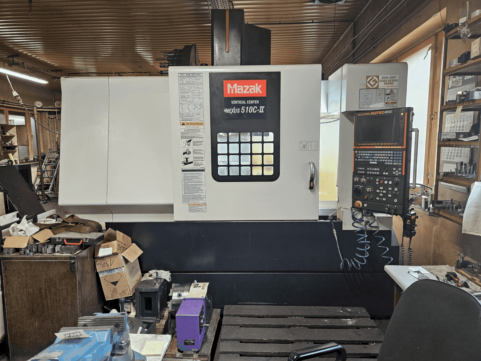 Mazak NEXUS VCN 510C-II-maskinen framifrån