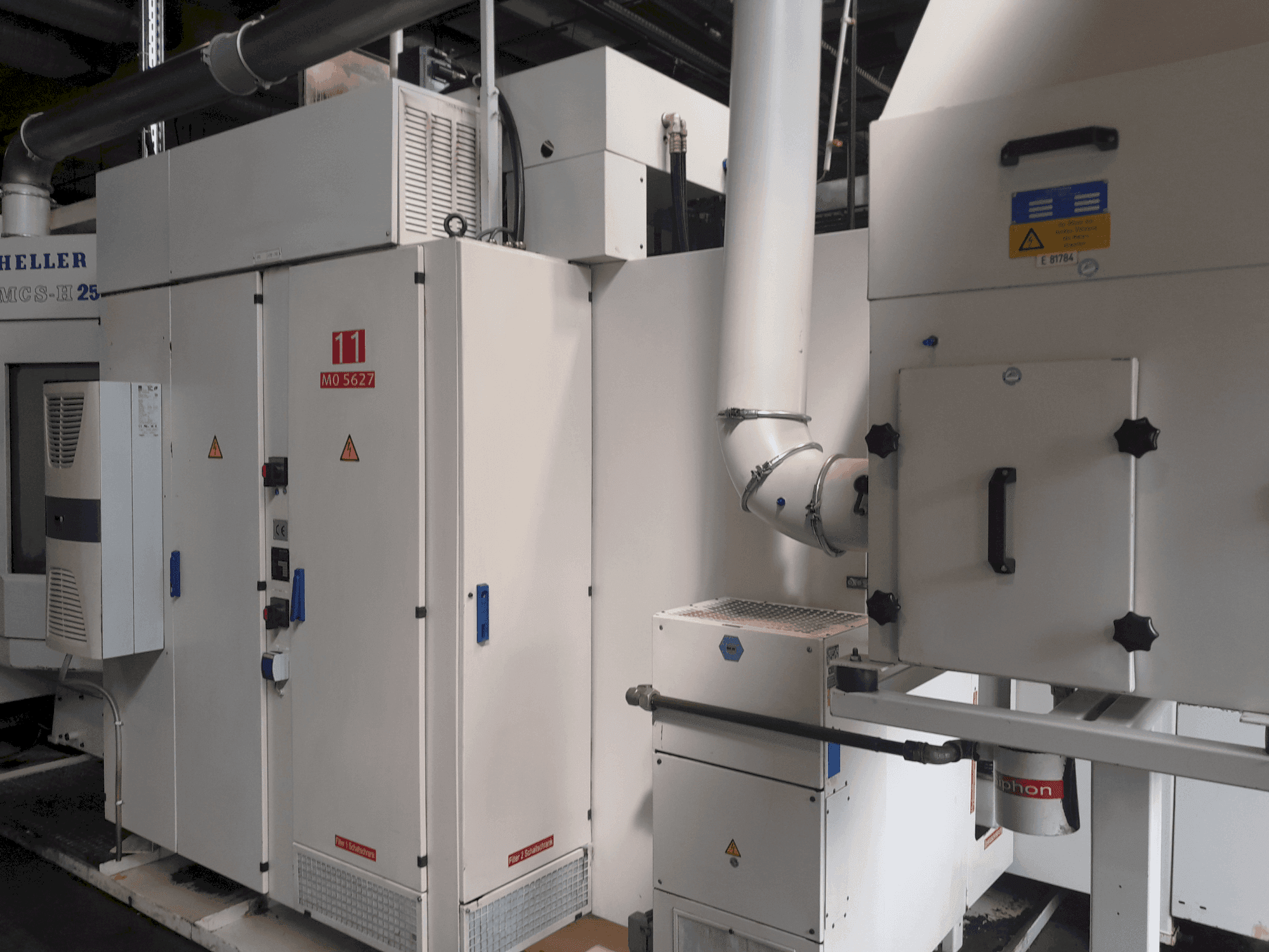 HELLER MCS-H 250-maskinen sedd från sidan