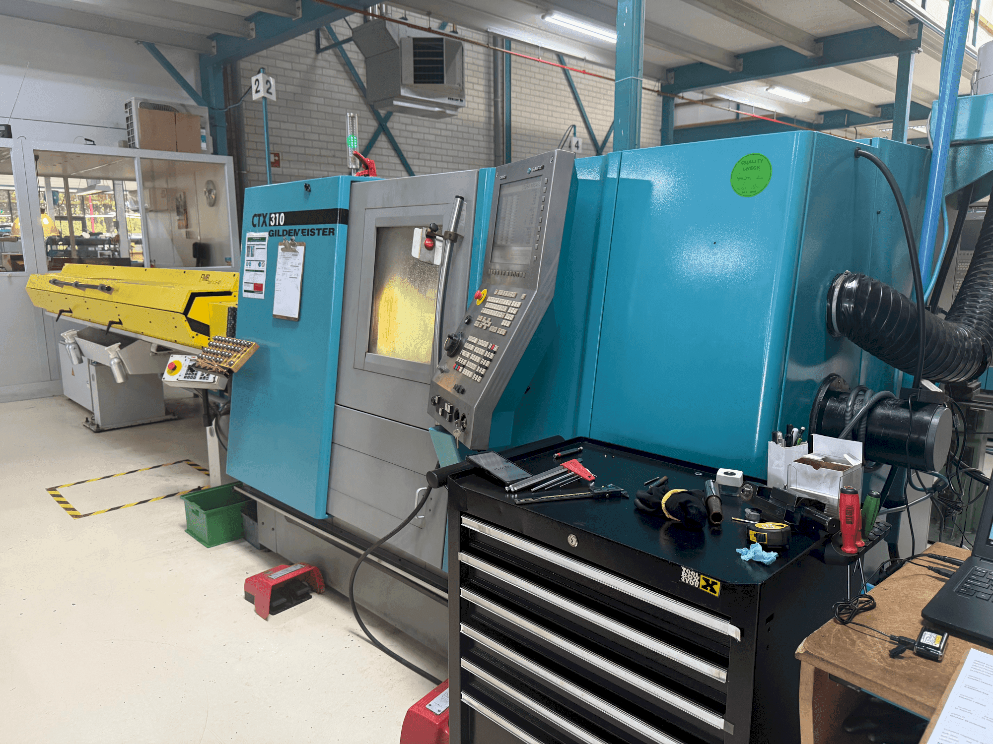 DMG Gildemeister CTX 310-maskinen framifrån