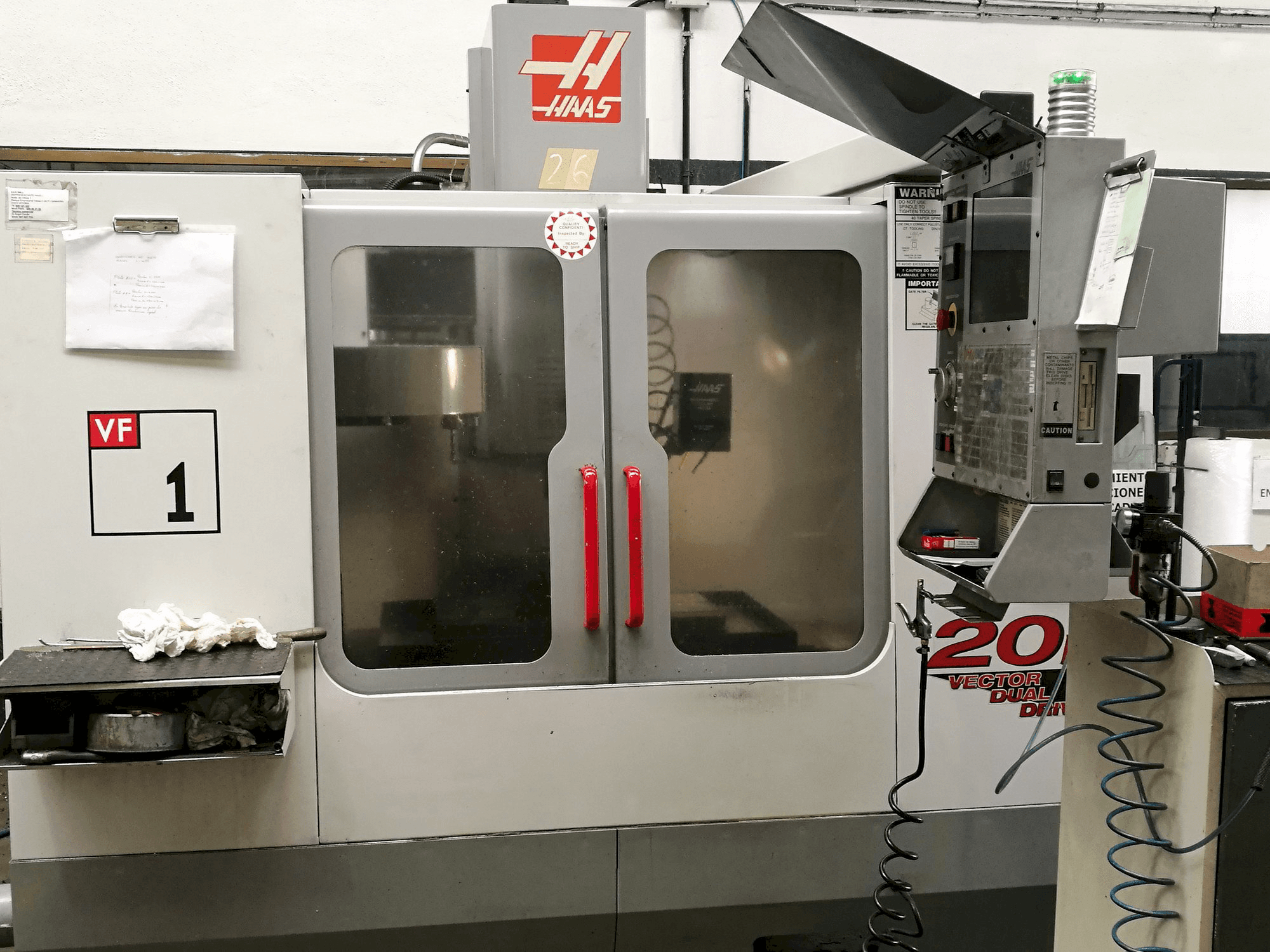 HAAS VF 1-maskinen framifrån